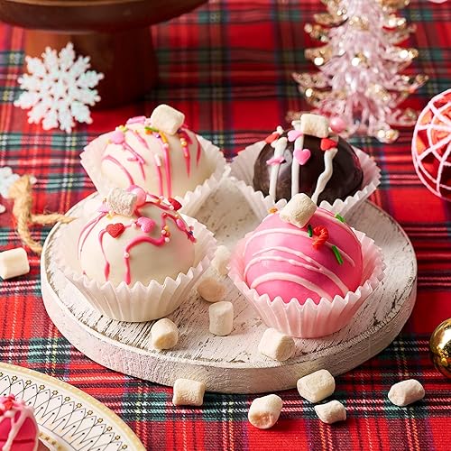 Miniatura 8 de Paquete de 4 moldes de silicona semiesférica medianos, moldes de bomba de chocolate caliente de 2 pulgadas, 6 cavidades de media esfera de silicona