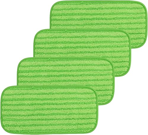 SaferCCTV Almohadilla de microfibra reutilizable para fregona, almohadilla de fibra de repuesto para trapeador húmedo y seco, compatible con Swiffer