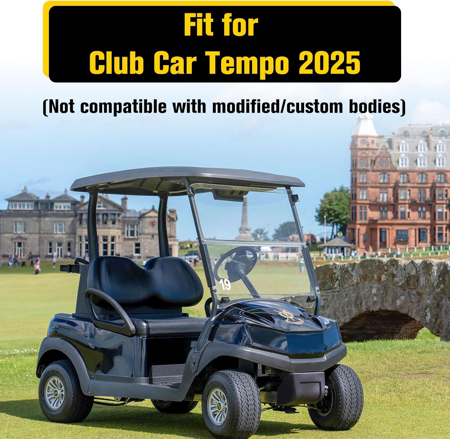 Front & Rear Fender Flares for Club Car Tempo 2017-2025 Golf Cart Accessories, Combined Mud Flaps Mud Guards for Club Car Tempo Standard and Unmodified Golf Carts Body 4PCS