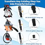 Happy Tree Universal Fit All Shop Vacs with1-1/4 &1-7/8'' & Adaptateurs 2-1/2'' Grand accessoire petit extrait clair pour le nettoyage de tapis rembourré détail de voiture, pièce d'extraction à vide (CCLS5C)