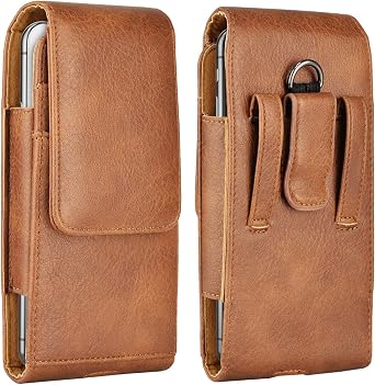 Njjex Cell Phone Holster for Samsung Galaxy S25 Ultra S24 S23 S22 S21 S20 FE A17 A16 A15 A14 A35 A36 5G A12 A13 A32 A71 Note 20 Ultra iPhone 17 PU Leather Belt Clip Holster Pouch Holder Carrying Case