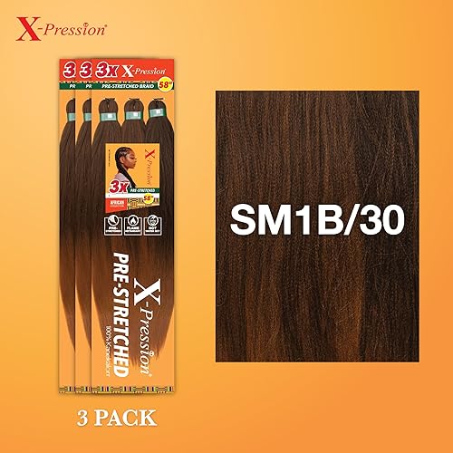 Vista 59 de Sensationnel X-Pression - Trenza sintética – Preestirada, 3 piezas de 58 pulgadas (350)