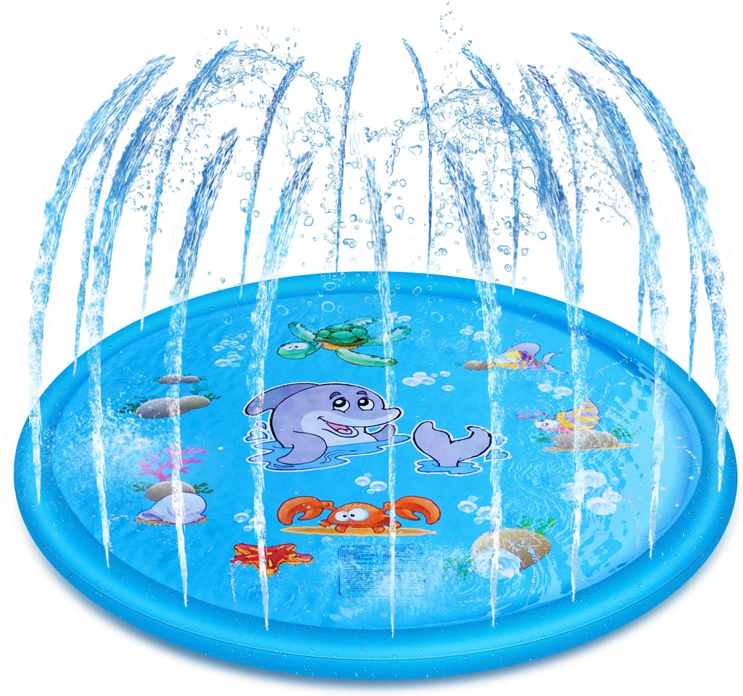 Jozo Outdoor Sprinkler Toys for Kids and Toddlers 68'', Outside Splash Pad Water Toys for 2 3 4 5 6 7 8 9 Year Old Boys and Girls