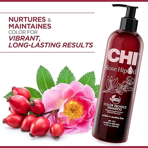 Miniatura 2 de CHI Champú protector de aceite de rosa mosqueta, 11.5 onzas líquidas