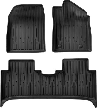 Compatible with BYD ATTO3 ATTO Plus Car Floor Mats Cargo Liner Trunk Pad TPE 3D Foot Mat Odorless Tray Protection BlackRHD 3PCS