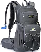 Vista 13 de N NEVO RHINO Mochila de hidratación, mochila de senderismo multiusos de 18L con vejiga de agua de 3 L, mochila de agua aislada, paquete