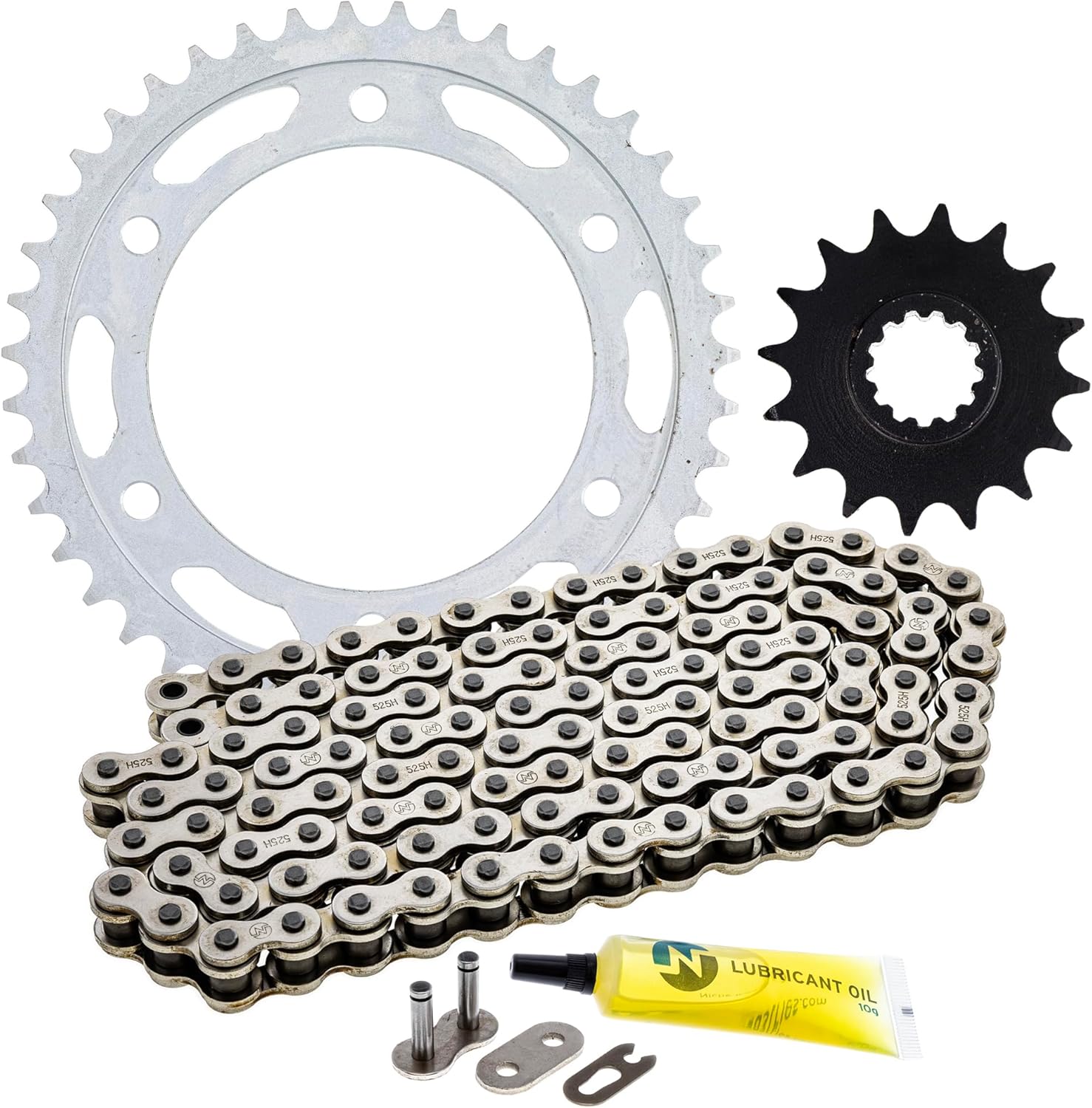 NICHE Drive Sprocket Chain Combo for Honda CBR600RR Front 16 Rear 43 Tooth 525HZ Standard 112 Links
