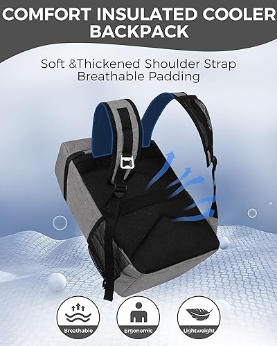 Miniatura 68 de BAGLHER Mochila Nevera Térmica Ligera Aislada - 30 Latas, A Prueba de Fugas para Almuerzo, Picnic, Senderismo, Viajes de Campamento Núcleo