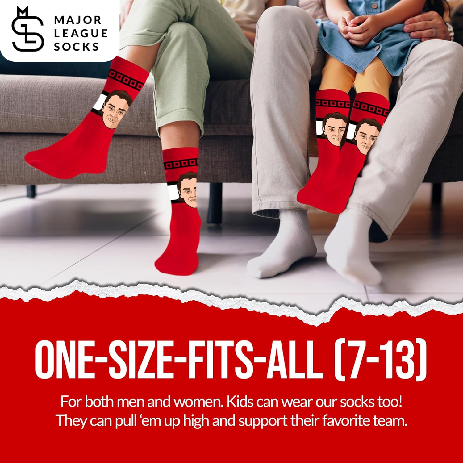 Major League Socks - NHL Carolina Hurricane - Various Players - Hockey Fan Holiday Gift Unisex Apparel (Size 7-13) - Image 4