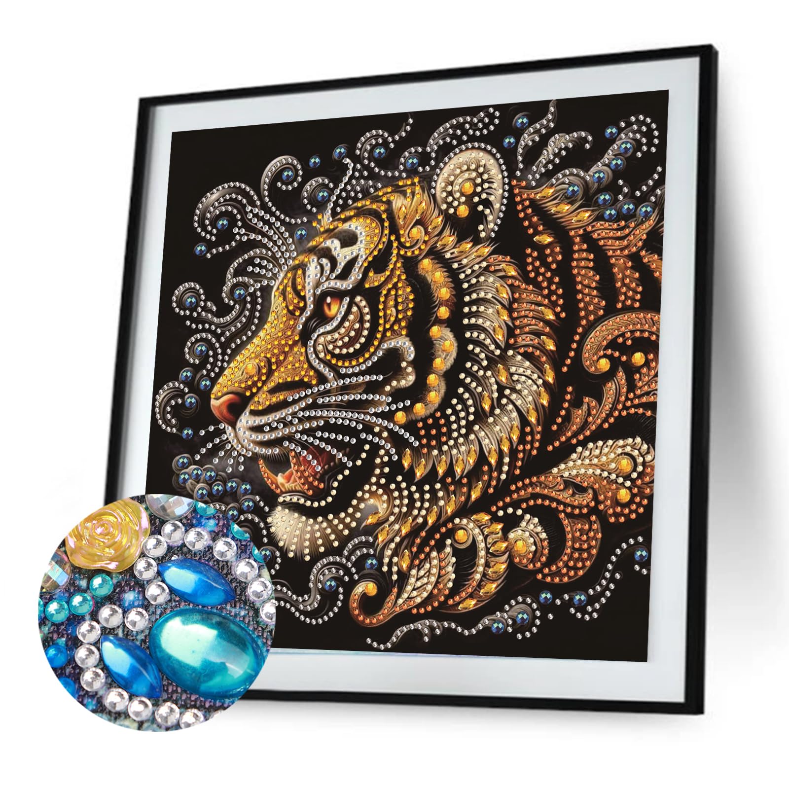 Animal Special Shaped 5D DIY Partial Drill Diamond Dots Paintings for Adults Beginners Home Decor Diamonds Paintings Gem Art Crystal Diamond Art 11.81 X11.81inch