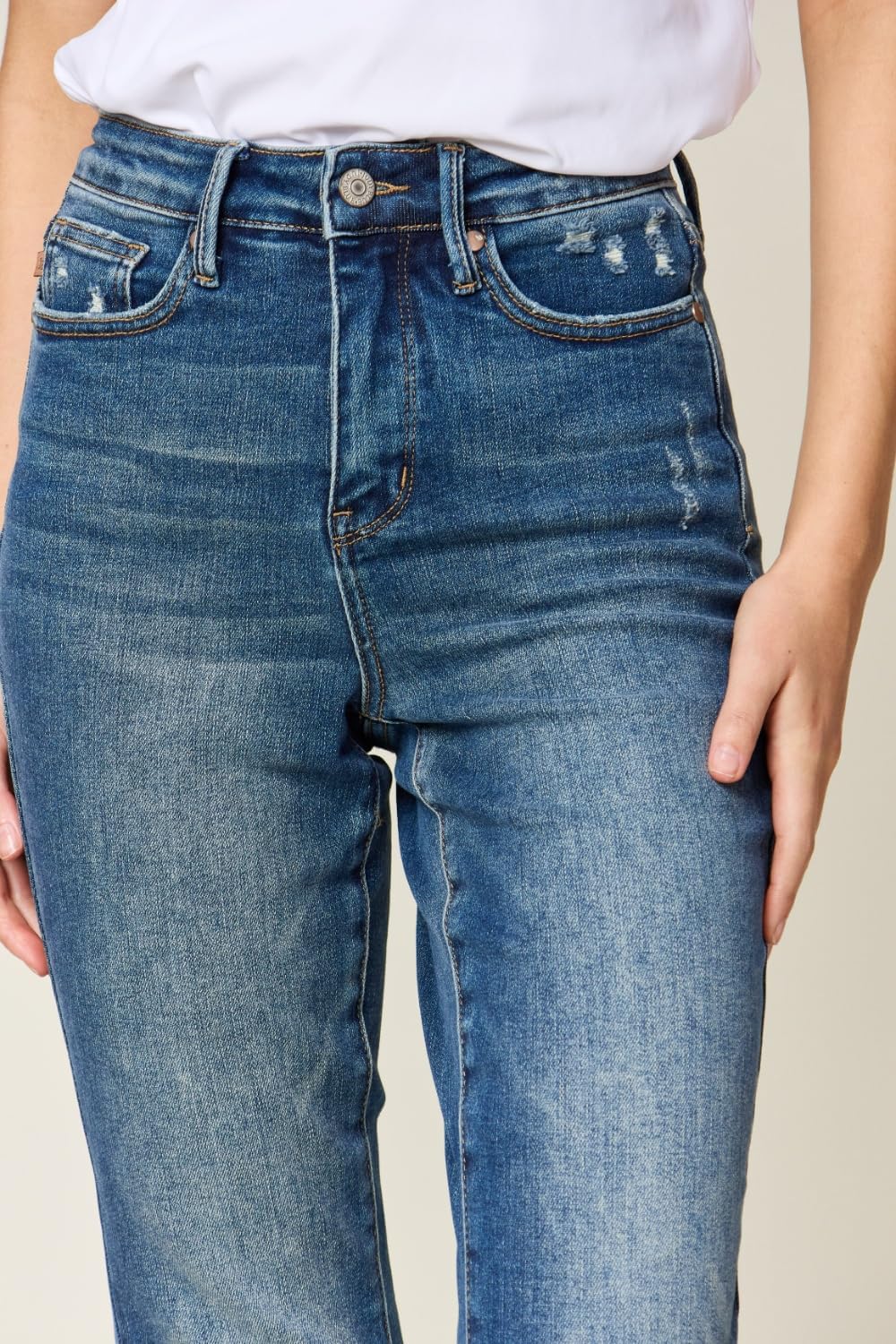 Judy Blue High-Waist Tummy Control Slim Jeans - Ultimate Comfort and Style Blend 24-88776-