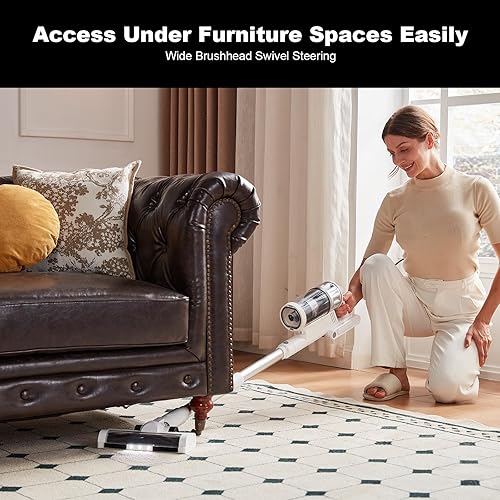 Miniatura 7 de Aspiradora inalámbrica  Aspiradoras para el hogar, 45 KPA 550 W, portátil, 60 minutos de tiempo de funcionamiento, batería recargable para pelo de