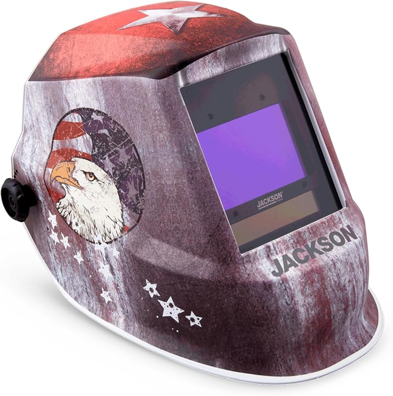 Premium Graphic Welding Hood with ADF - Ultra Lightweight Auto Darkening Welding Helmet - ANSI Z87.1 (Multiple Styles) | Lightweight Ergonomic Welding Hood with Variable ADF Shade 4/5-13, 3.94" x 2.36" Viewing Area, Digital Controls