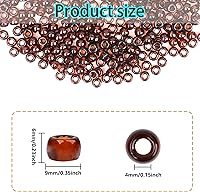 Vista 76 de Coloridas cuentas de plástico para pulseras para hacer joyas, pulseras de amistad, 0.236 x 0.354 in, multicolor para cuentas, trenzar el cabello