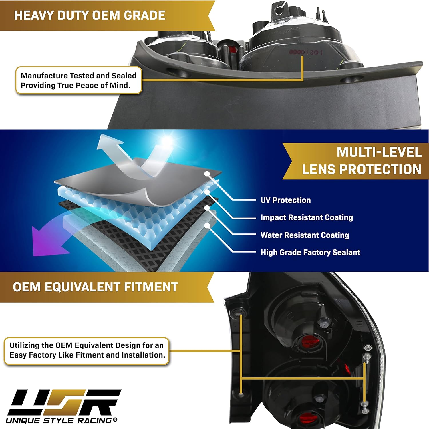 USR DEPO 03-08 Honda Pilot Tail Lights - Facelift JDM Style Black Housing Light Shade of Smoke Lens Rear Tail Lamps Set (Left + Right) Compatible with 2003-2008 Honda Pilot SUV