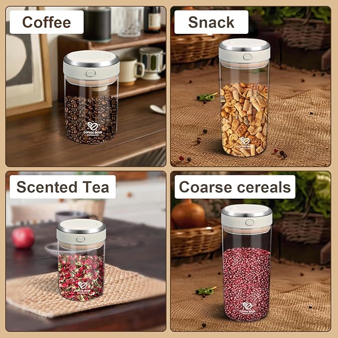 Frasco Hermético para Café 1100ml con Válvula y Cuchara - Clyfanesy miniatura 8