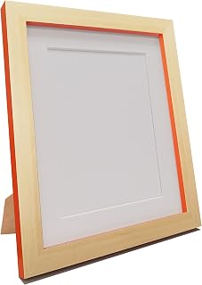 Frames By Post Store - Marco de fotos con montura de color naranja, blanco, negro, marfil, rosa, azul, gris claro y gris oscuro