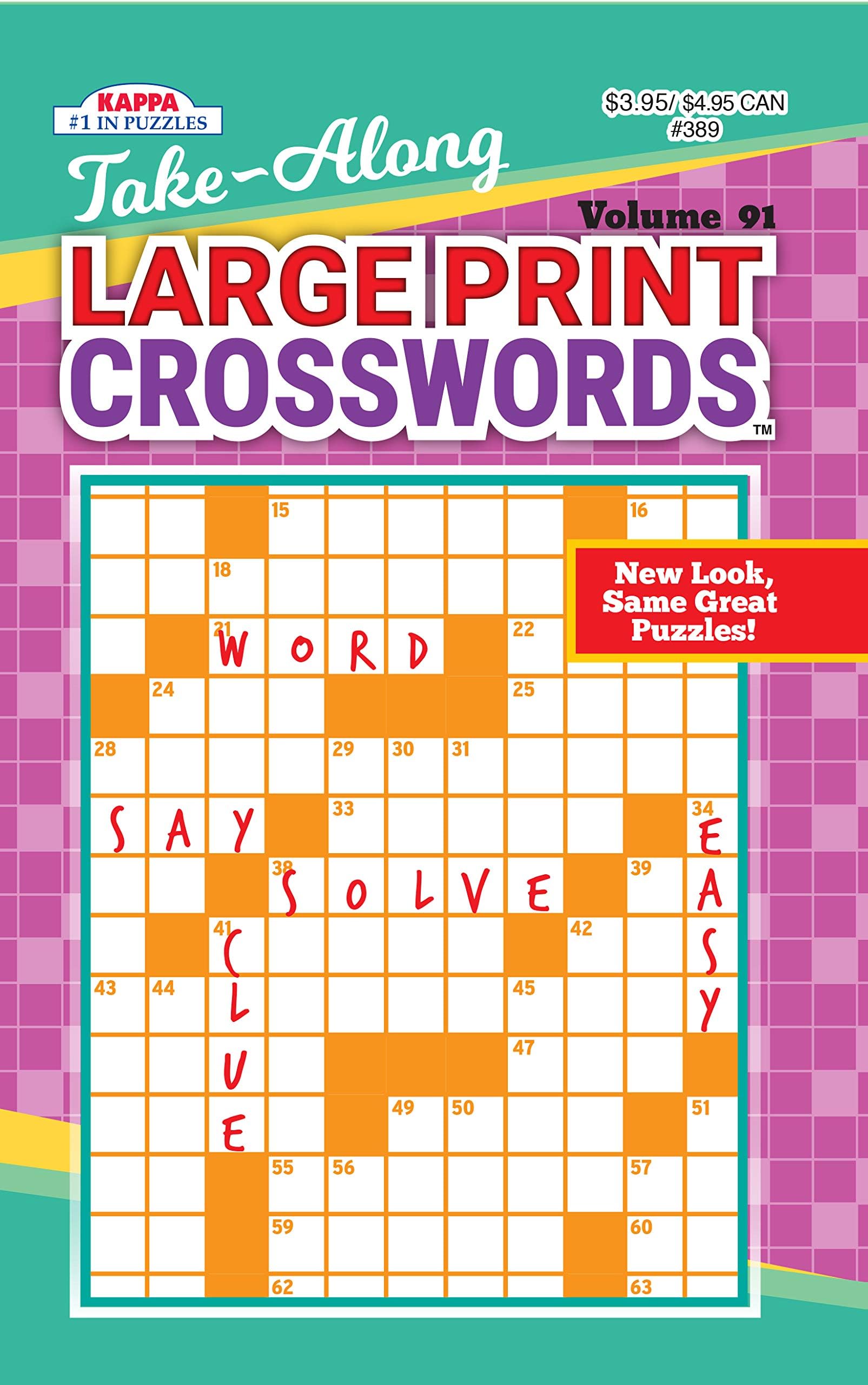 Take Along Large Print Crosswords Puzzle Book-Volume 91 Paperback – June 8, 2020