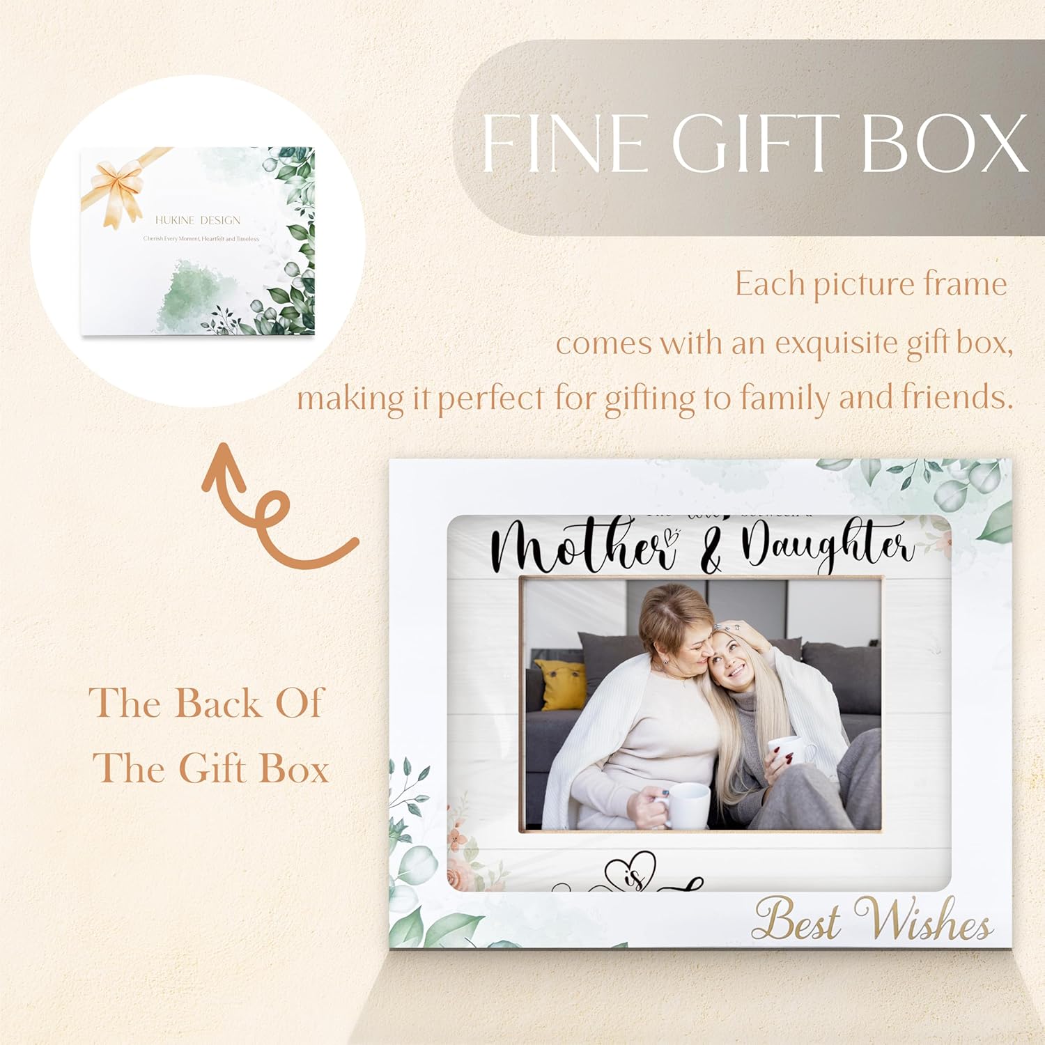 Mom Picture Frame 5x7, Mother Photo Frame, Mom Gifts from Daughters, Mommy Gifts, Mother Daughter Picture Frames, Unique Mother Gifts, Gift for Mom from Daughter, Mothers Day Gifts for Mom - Image 5