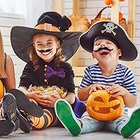 Vista 6 de HESTYA 48 piezas de bigotes falsos a granel, autoadhesivas, novedad de bigotes, calcomanías de bigotes de pirata francés, disfraz de barba