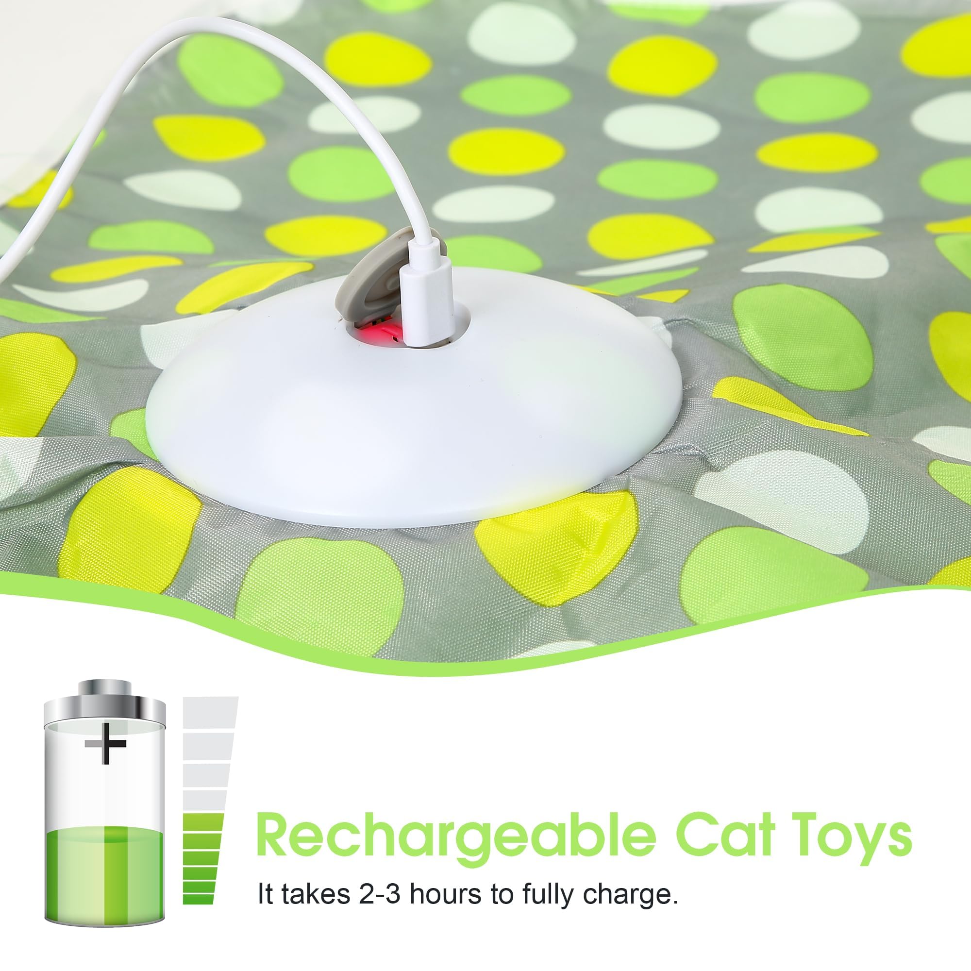 Juguete interactivo para gatos autoempleo, juguete eléctrico de inteligencia para gatos con plumas extraíbles, juego de captura automática de ratones, carga USB