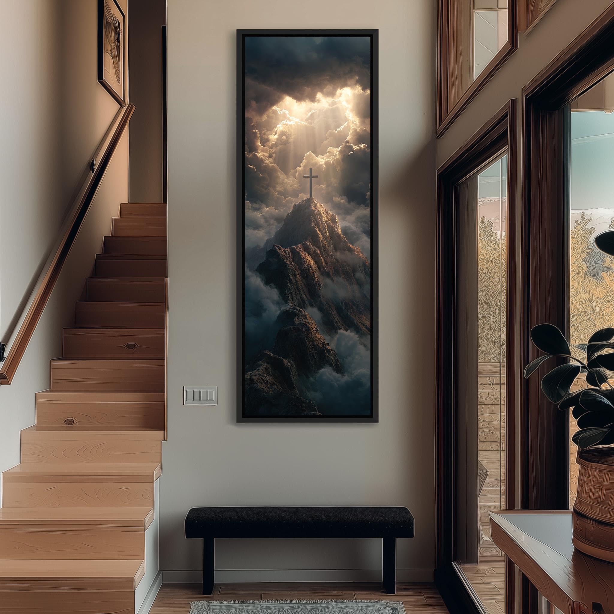 Impression céleste sur toile de haute qualité d'art vertical sans cadre
