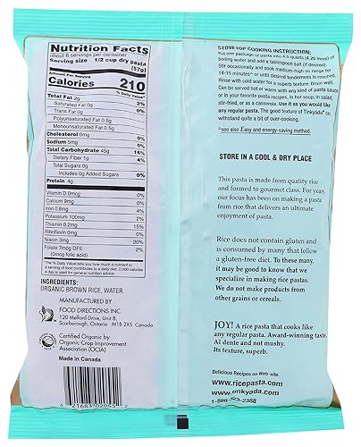 Miniatura 2 de TINKYADA Codos de arroz integral orgánico, 12 oz