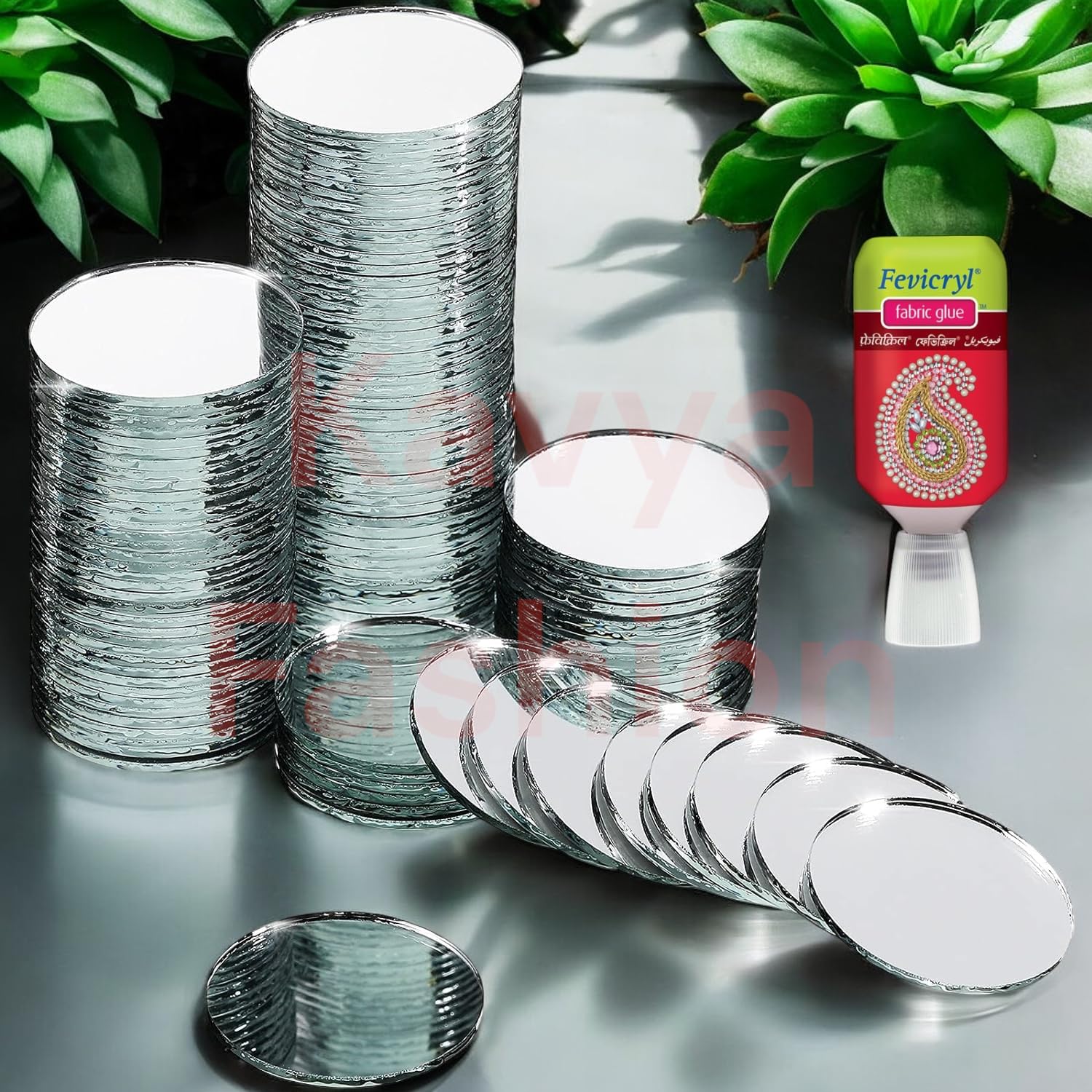 120 Pieces 1 Inch Small Round Glass Mirrors Circle Glass Mirror Tiles Round Craft Mirror Pieces for Arts and Crafts Projects, Traveling, Framing, Decoration