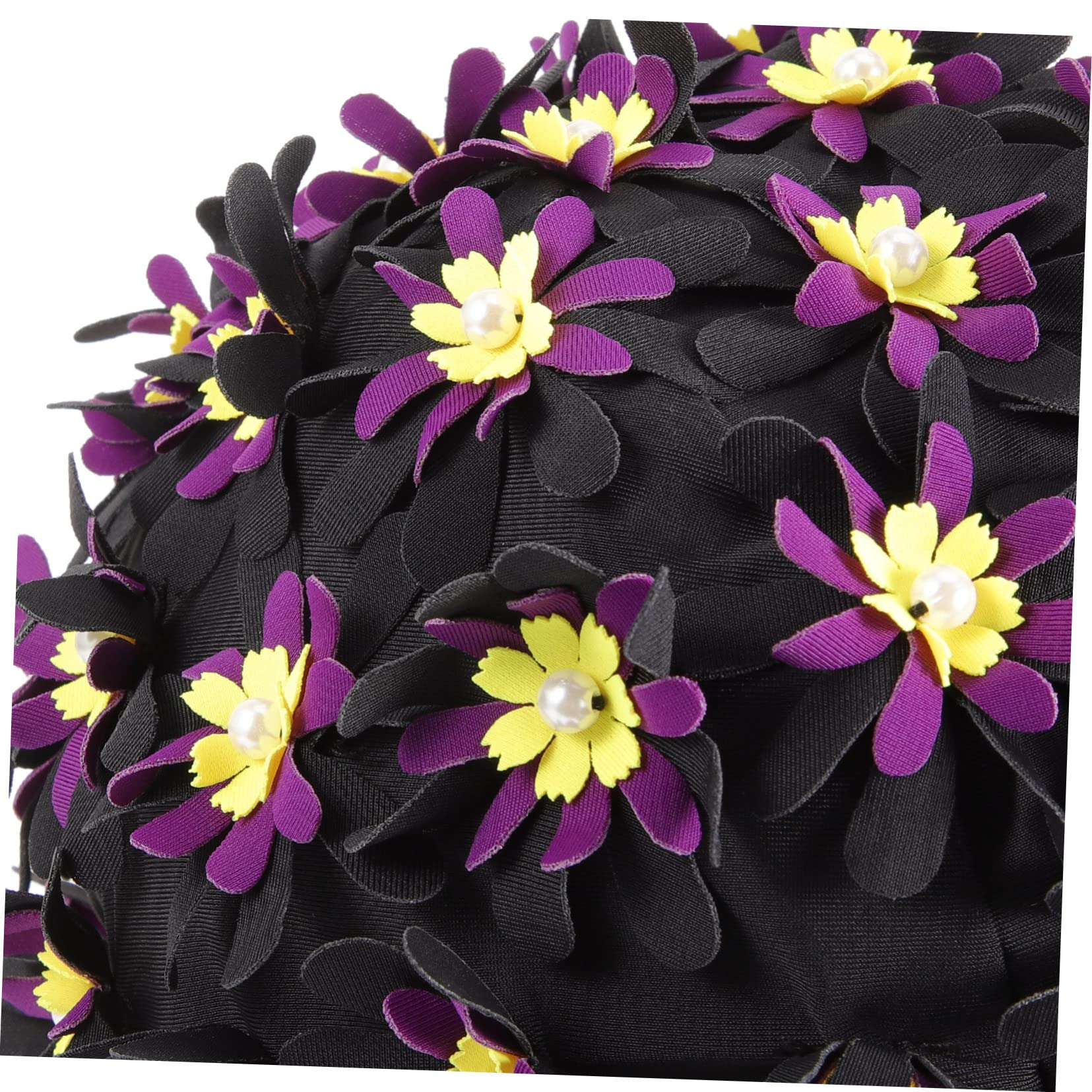 UPKOCH 3 Piezas Gorro de Natación Mujeres con Floral Elástico y Antideslizante Cabello Protección