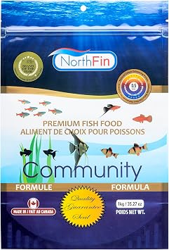 Northfin Community Fish Food, Slow-Sinking Pellets, 0.5mm, 1kg