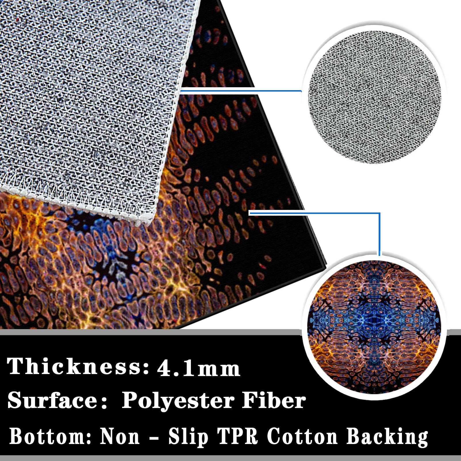 Tapis protège-Sol pour Chaise de Bureau, Tapis Chaise de Bureau, Tapis Gaming sol pour Sols Durs, Tapis de Protection de Sol Antidérapant, Protège sol Sous Chaise, Tapis pour Fauteuil 100 x 120 cm