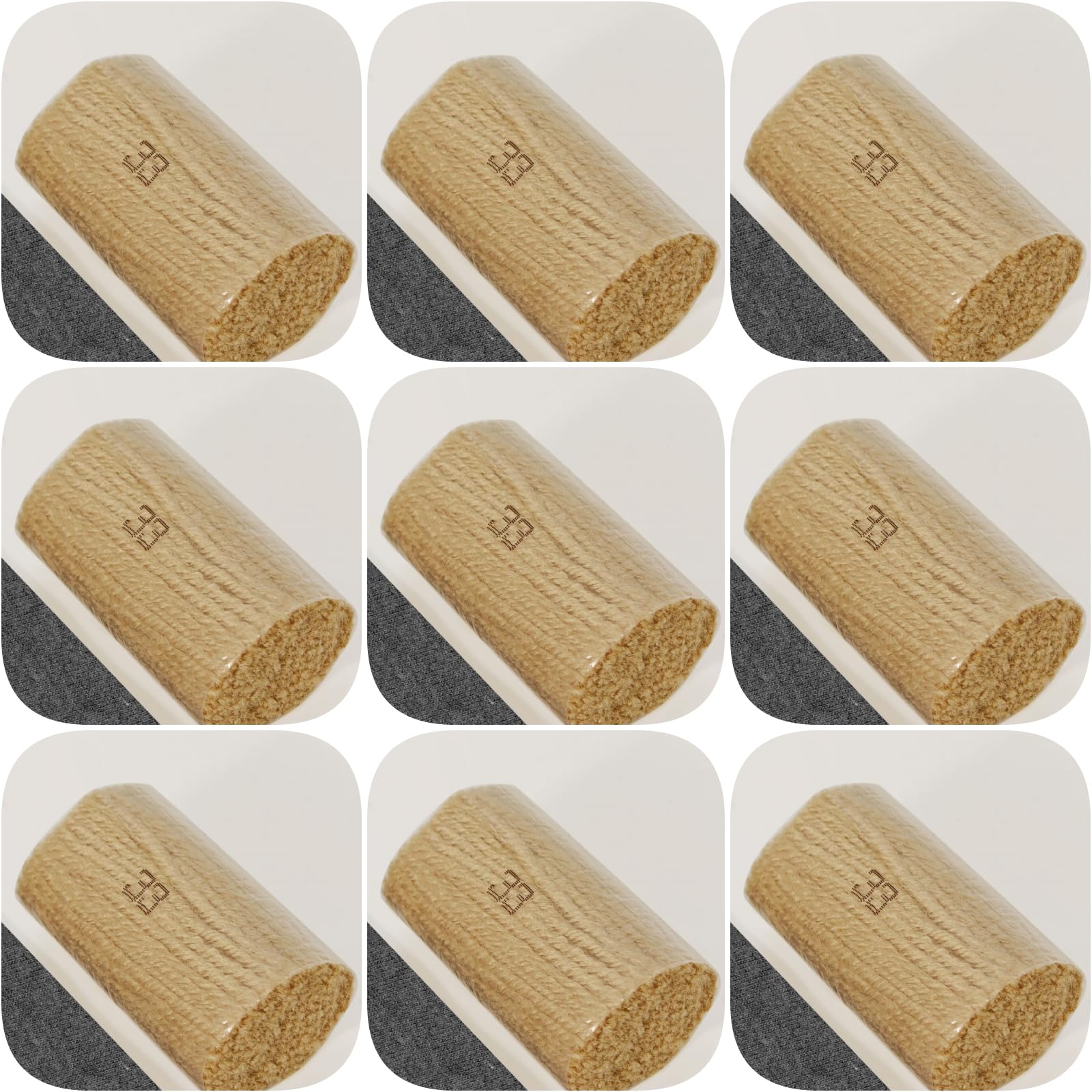 Yglnden 10 Bundles Latch Hook Kit Colorful Yarn Bundles Cut Rug DIY Latch Hook Yarn for Handmake Craft Sewing Knitting for Adults (10 Bundles# Khaki)