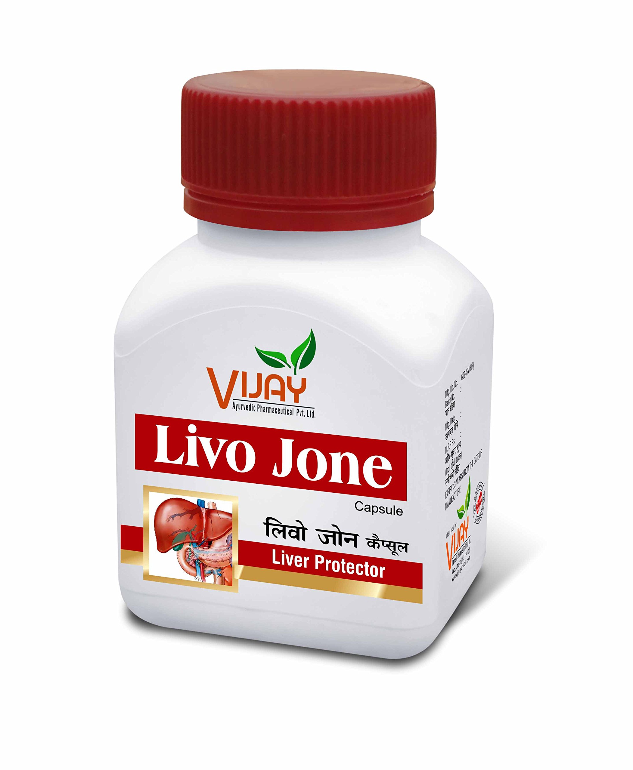 VIJAY (DEVICE) Ayurvedic Livo Jone for Liver Wellness (100% Natural & Vegetarian Capsules) - 60 Capsules