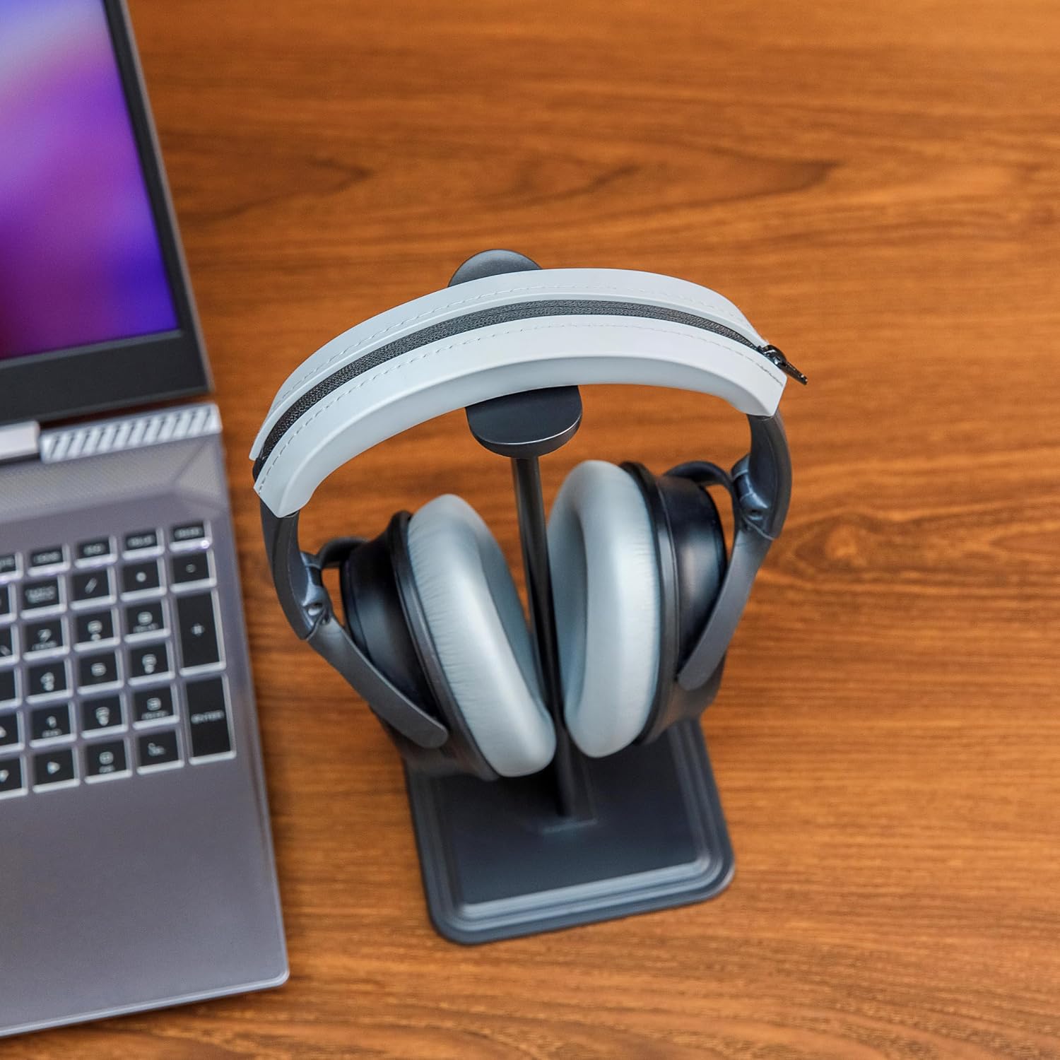 WC BandZ QC - Silicone Headband Cover for Bose QuietComfort 35, 35ii, 45, QC 2023 & More, Made by Wicked Cushions | Enhanced Style, and Sweat Protection | Silver - Image 3