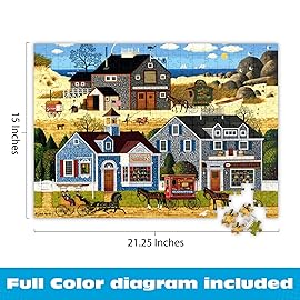 Buffalo Games - Charles Wysocki - Devilstone Harbor - 300 Piece Jigsaw Puzzle for Adults -Challenging Puzzle Perfect for Game Nights - Finished Size is 21.25 x 15.00