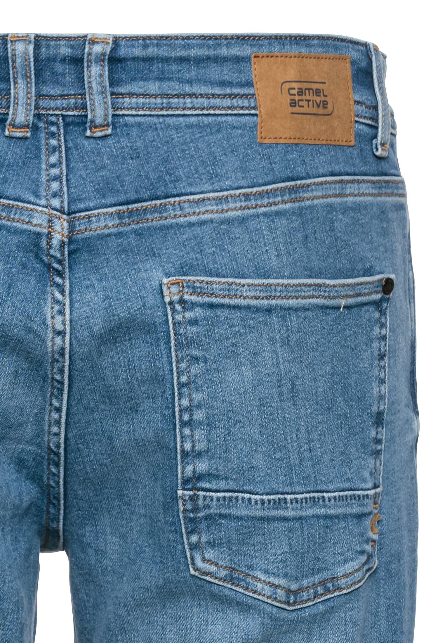 camel active Herren Regular Fit Houston Stretch Jeanshose Mittelblau – Bild 9
