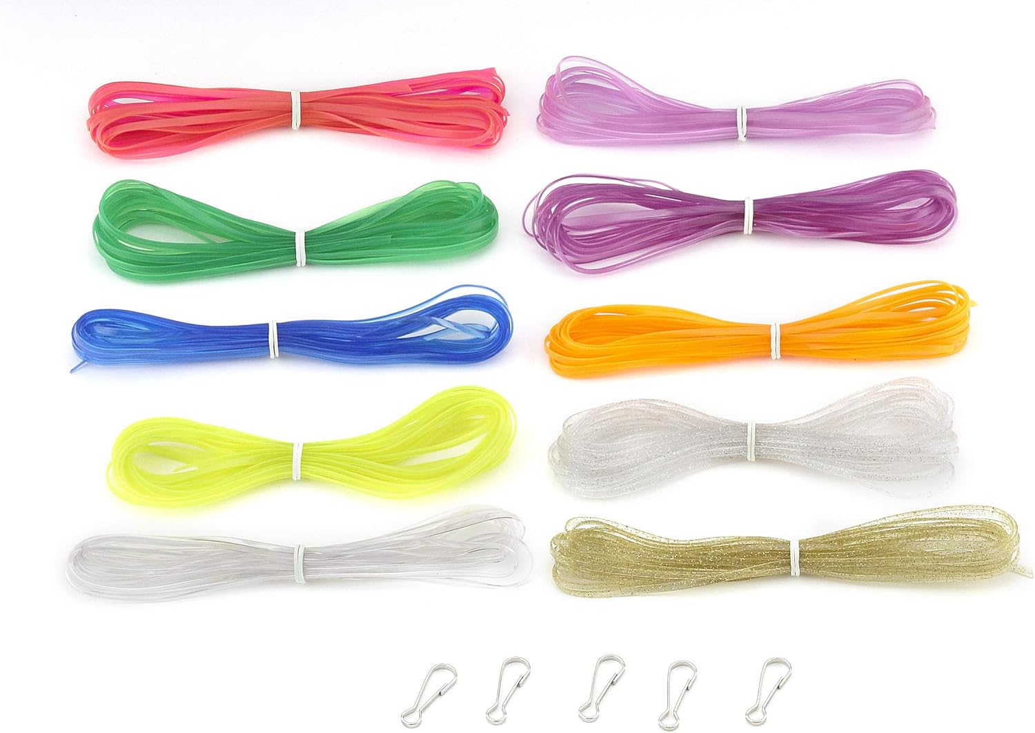 Hygloss Products 38105 Lanyard Hank, 1" Height, 4.5" Width, 7" Length, Translucent (Pack of 10)