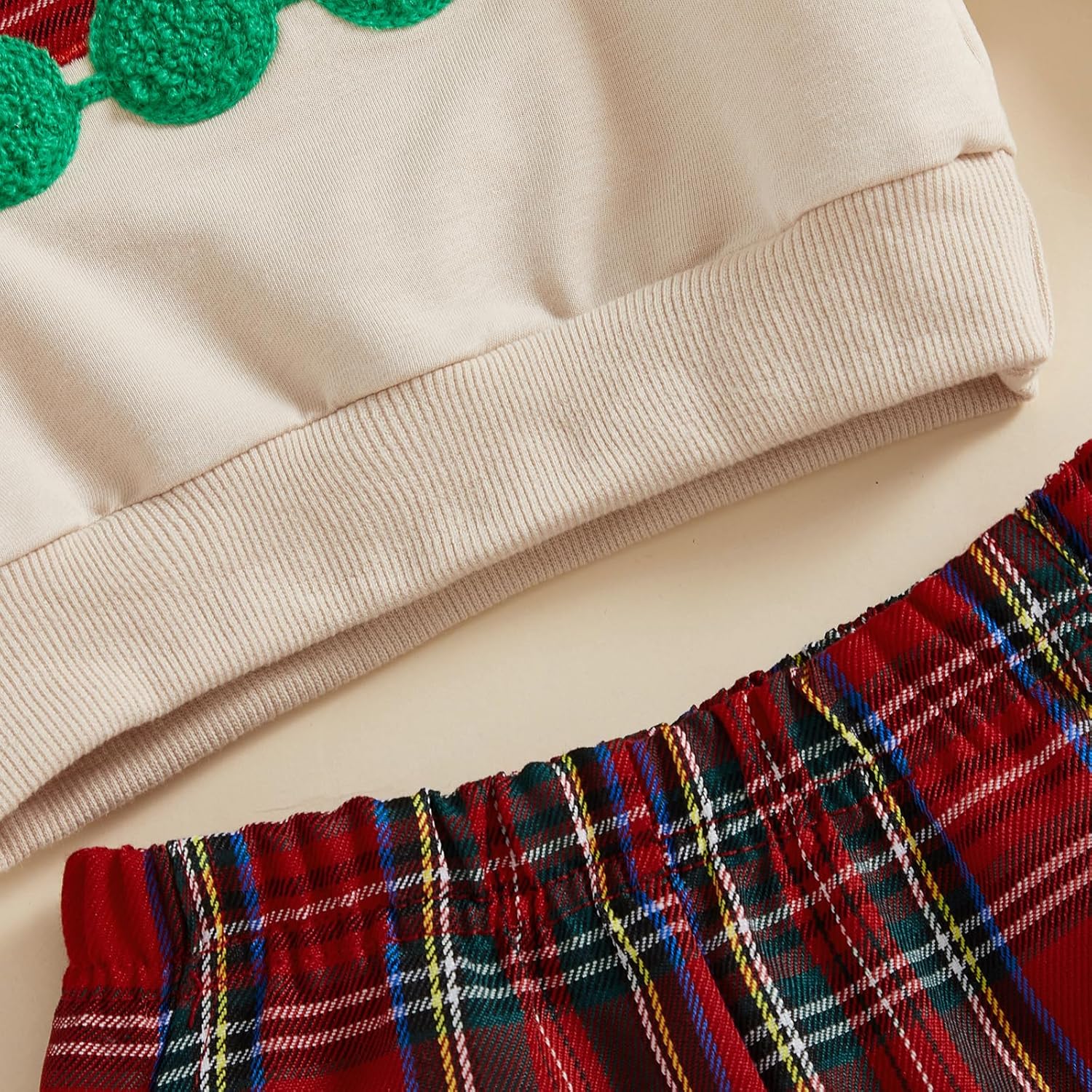 Toddler Baby Boy St. Patrick's Day Outfit Clover Crewneck Sweatshirt Long Sleeve Shirt Plaid Pants Spring Clothes - Image 5