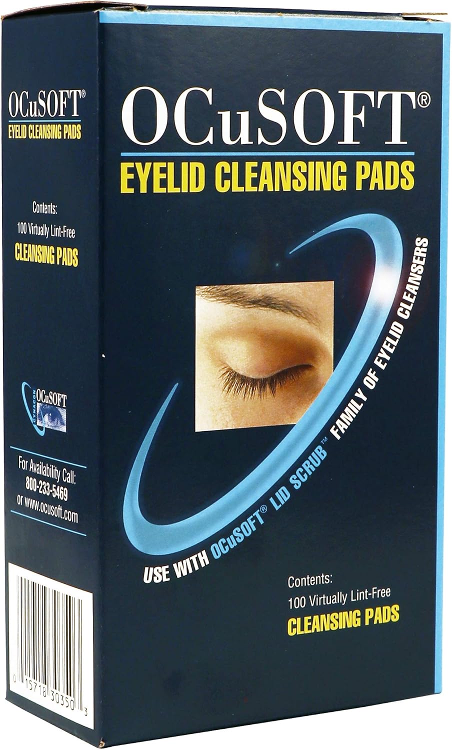 OCuSOFT Eyelid Cleansing Replacement Pads, White, 100 Count (Pack of 1)