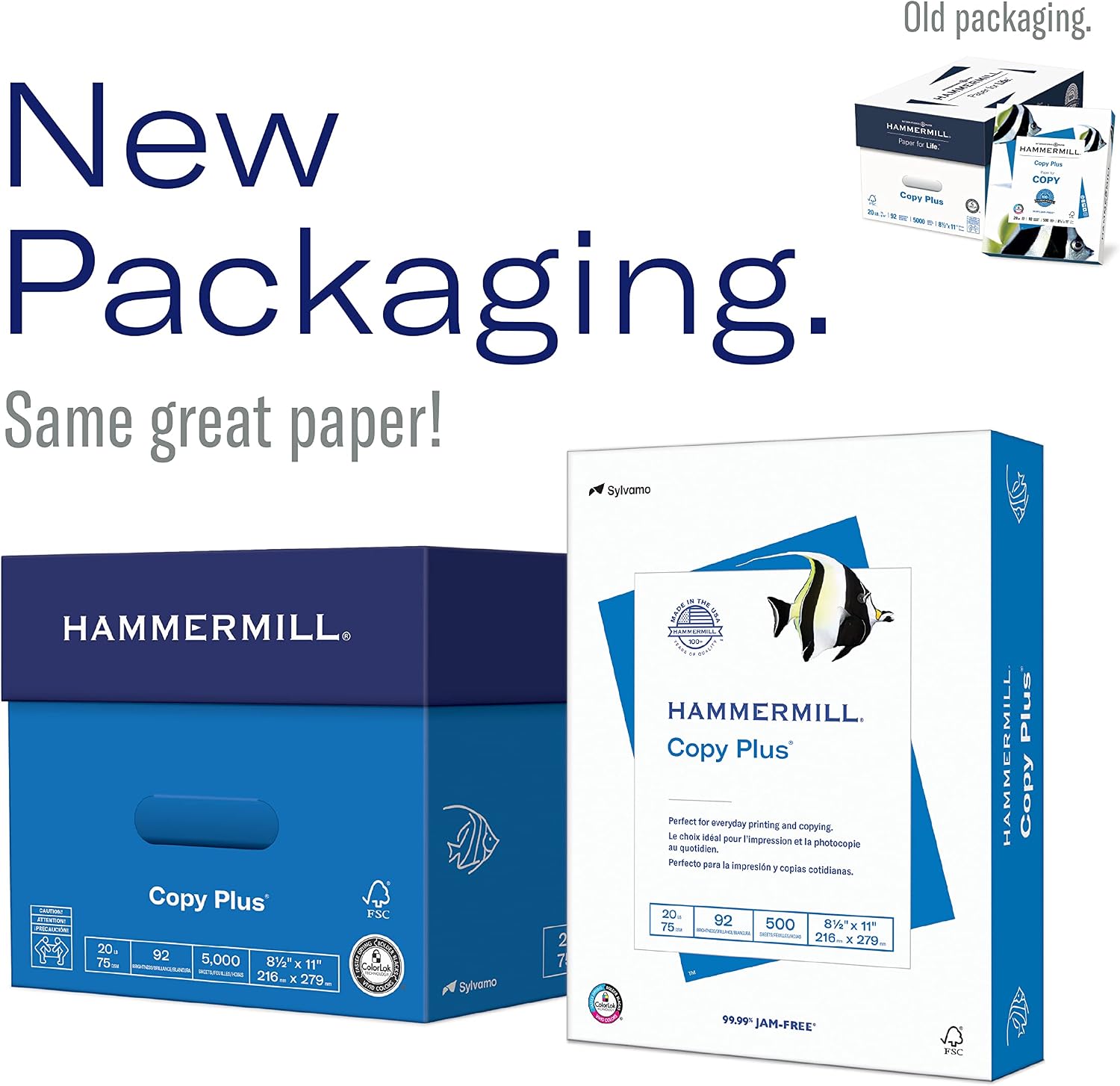 Hammermill Printer Paper, 20 lb Copy Plus, 8.5 x 11 - 10 Ream (5,000 Sheets) - 92 Bright, Made in the USA