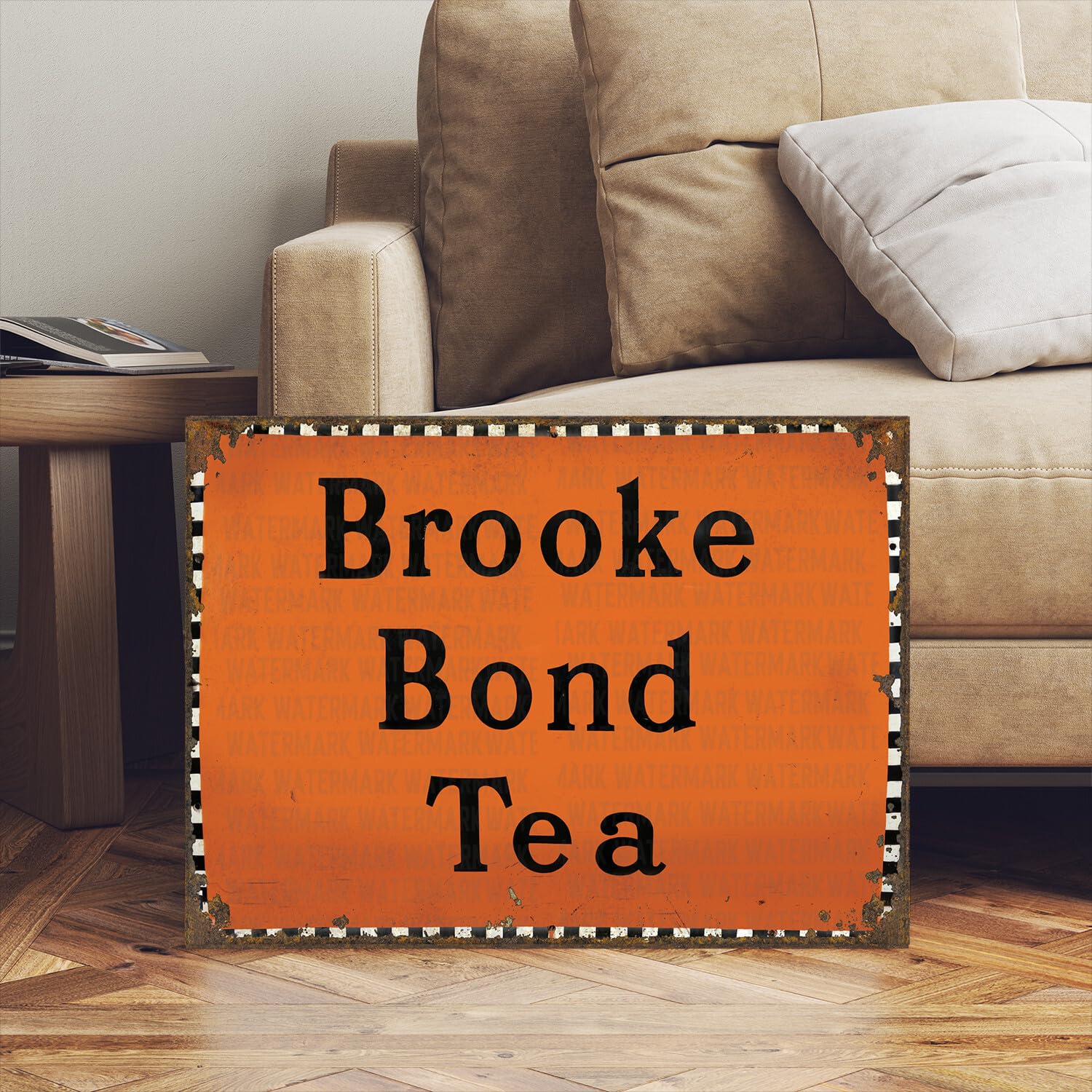Yelacecca Vintage Style Cafe English Tea Brooke Bond Sign Vintage Metal Sign Plaque Poster 8X12 Inches