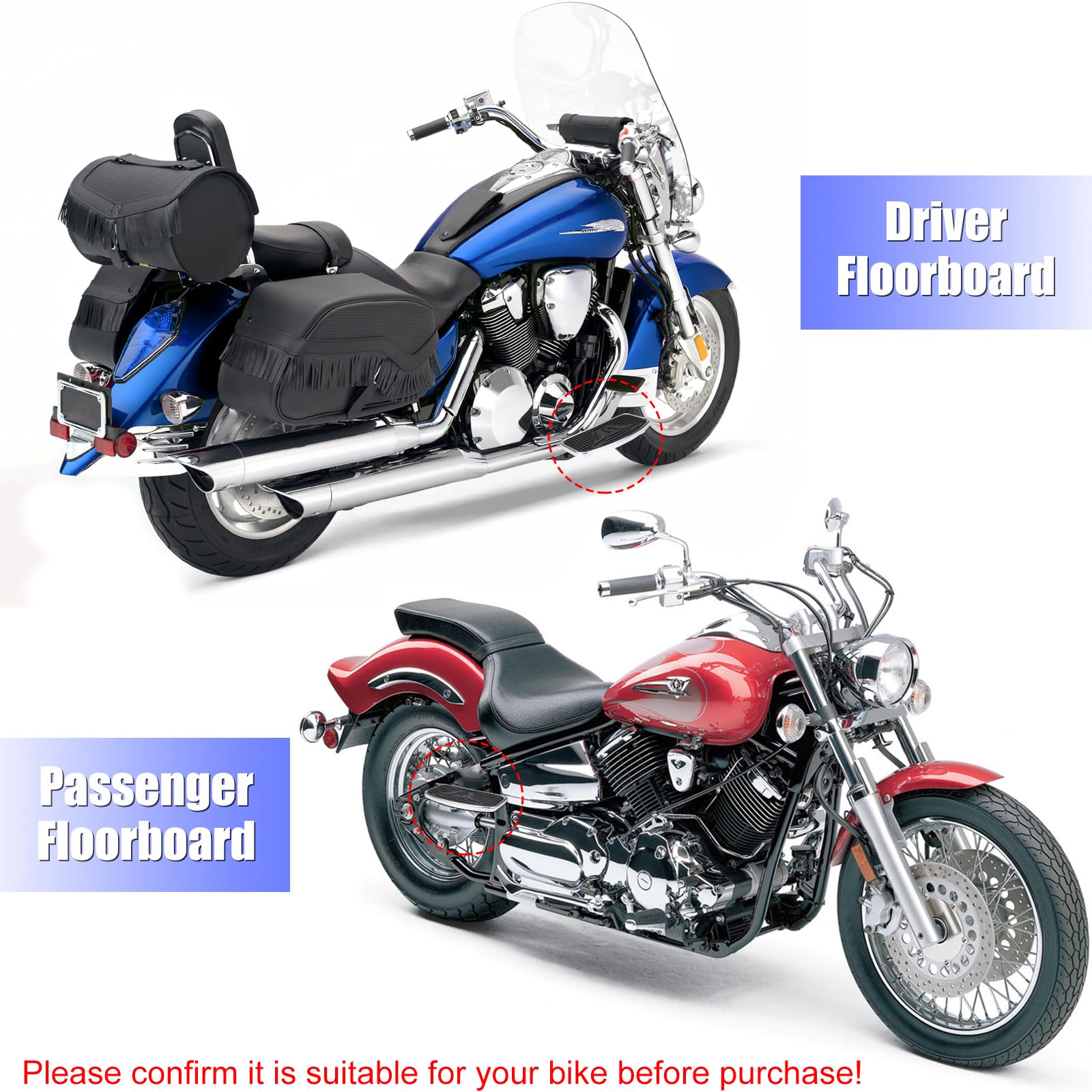 Snapklik.com : Adjustable Motorcycle Floorboards, Rider/Driver ...
