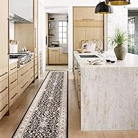 Vista 2 de Alfombra Pasillo Lavable 2x10 - Alfombra de Pasillo Alfombras y Tapetes de Cocina Antideslizante Lavable Impermeable Alfombra Pasillo para Sala