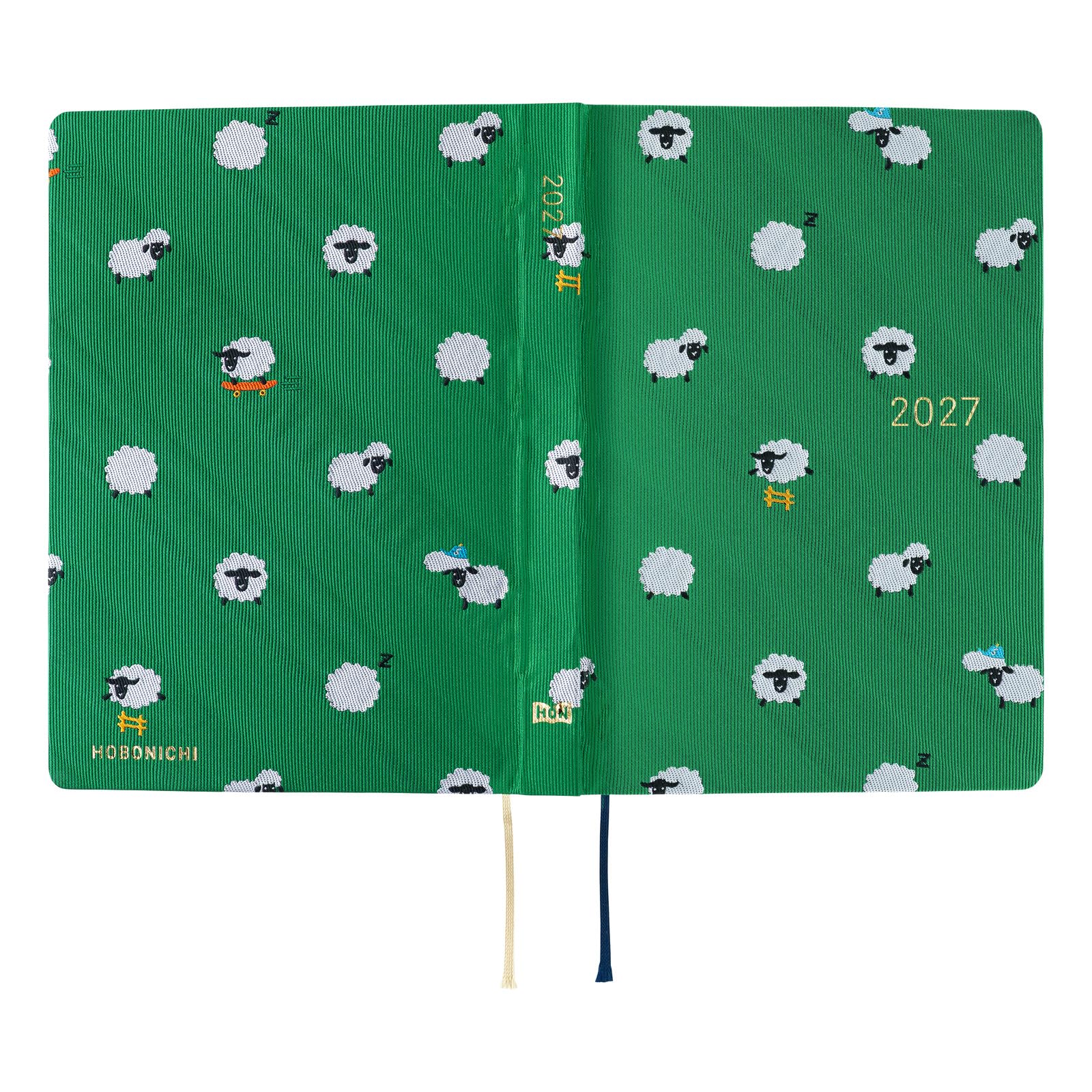 Hobonichi Techo HON A6 2027 – Bow & Tie: Sheep Sheep Sheep (English, January Start Planner)