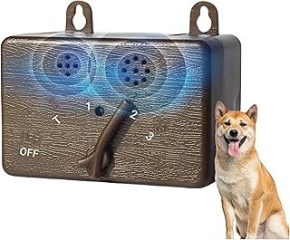 Anti Barking Devices, Ultrasonic Stop Barking Device Long Range 50ft, Barking Control Devices for Dog Training in Outdoor, 4 Modes Dog Bark Deterrent Devices, Dog Barking Silencer (Brown)