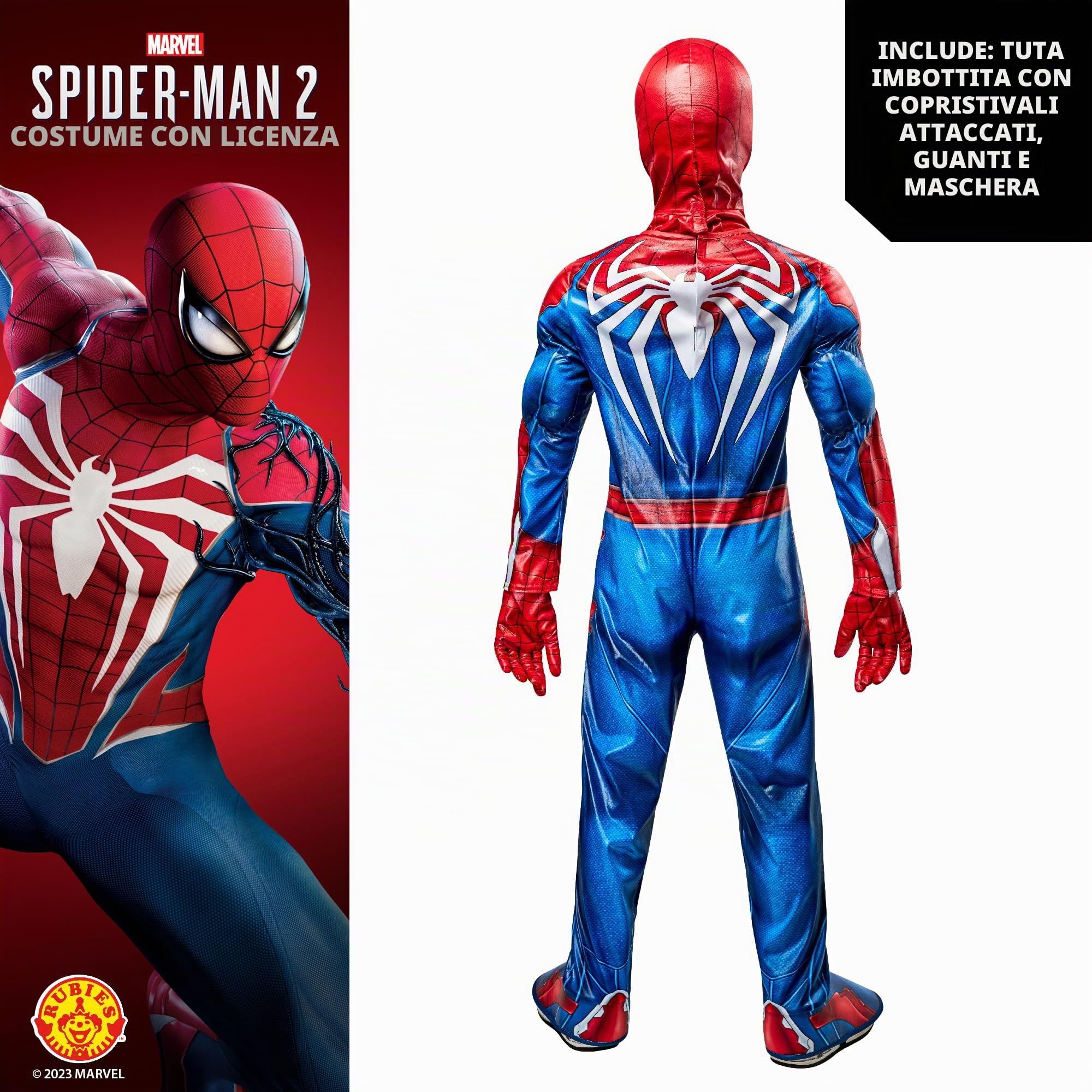Rubies Official Marvel Gamerverse Spider-Man 2 Premium Child Costume, Kids Superhero Fancy Dress