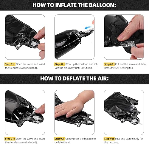 Miniatura 4 de Cartel de globos de feliz cumpleaños, decoración de fiesta, 16 pulgadas, papel de aluminio 3D inflable, juego de letras colgantes, decoración de