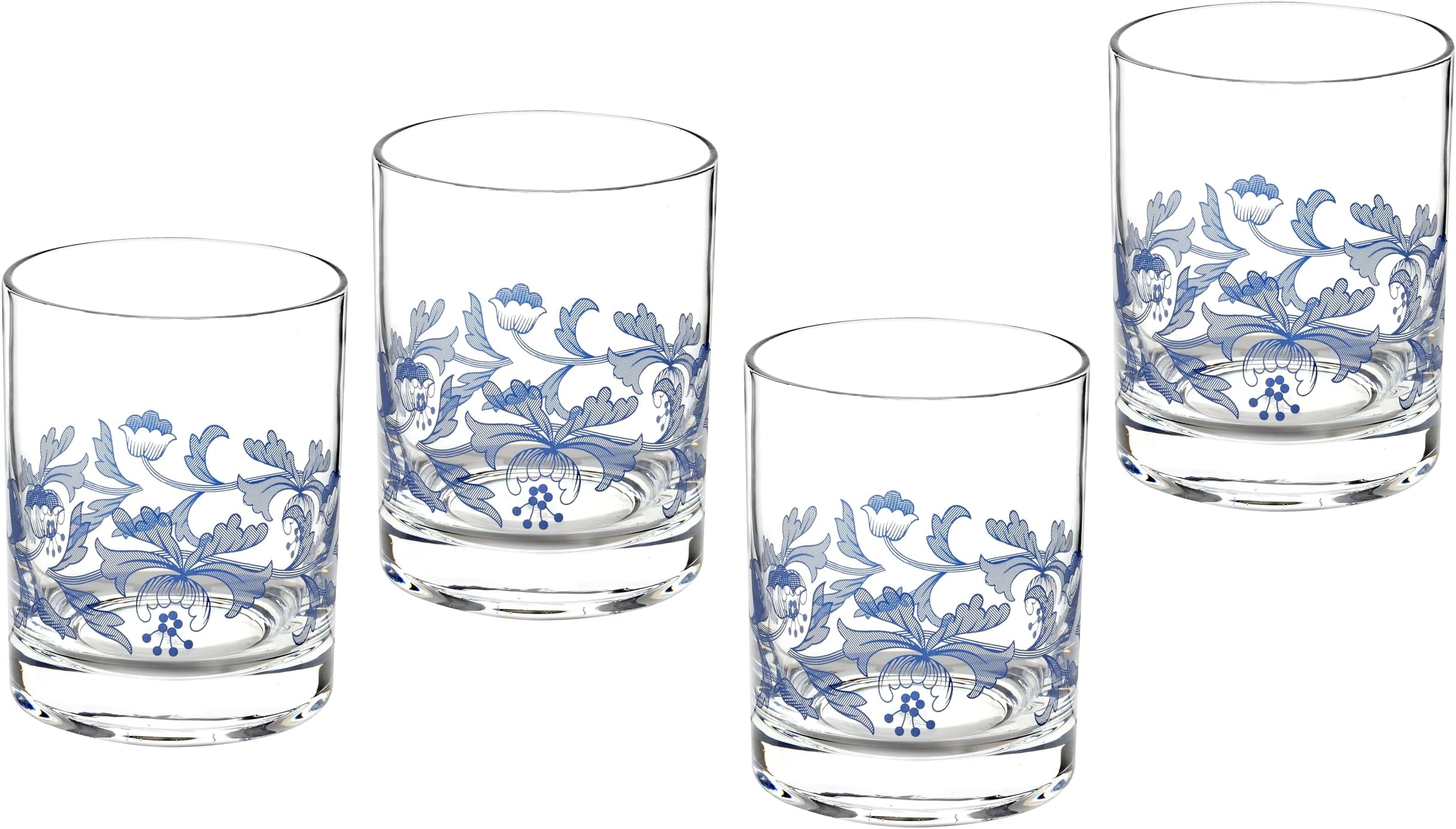 Spode Blue Italian Double Old Fashioned Glasses