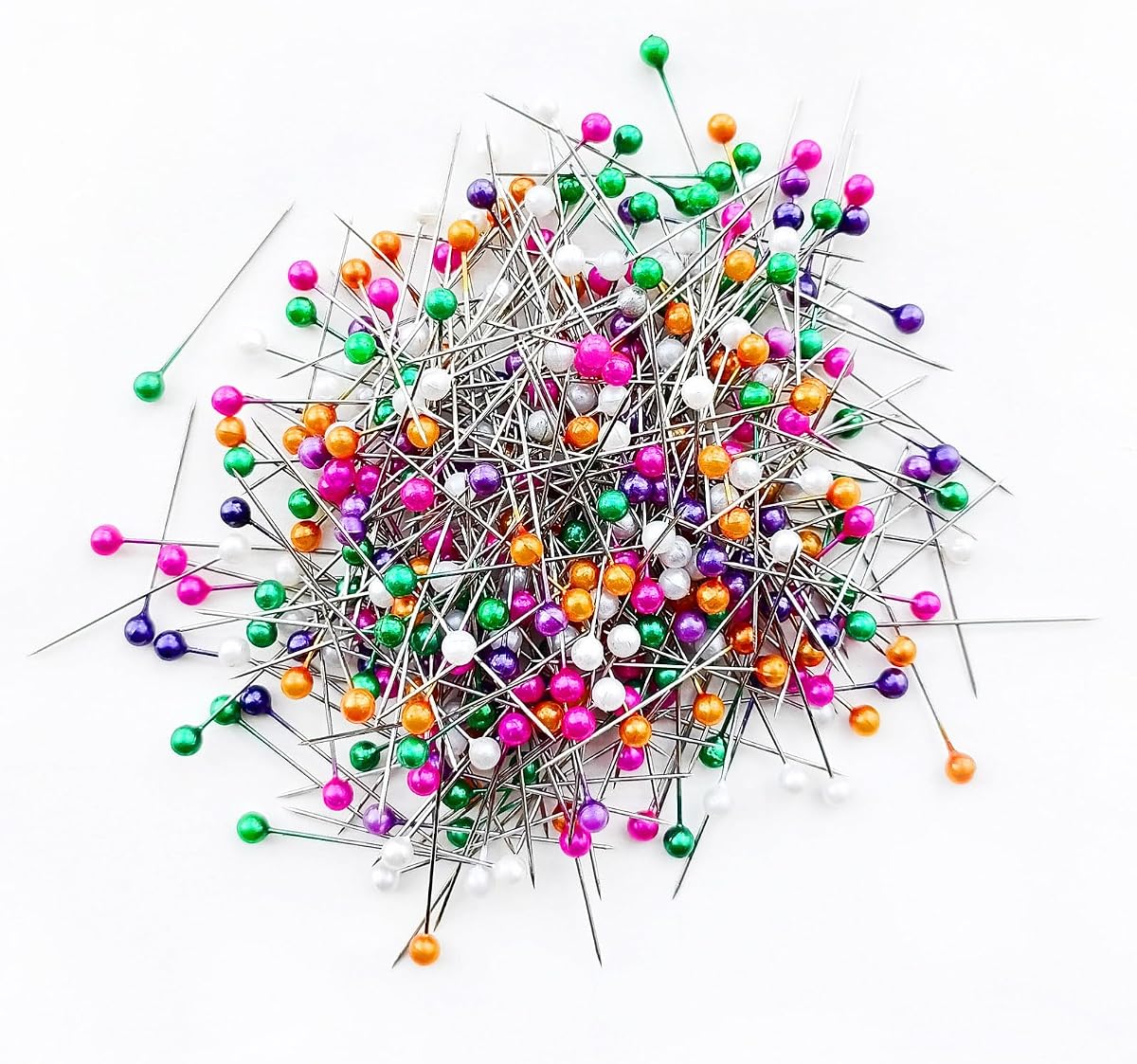 DEEINN Sewing Pins, 350 Pcs, Colored Heads, Plastic, Straight Pins