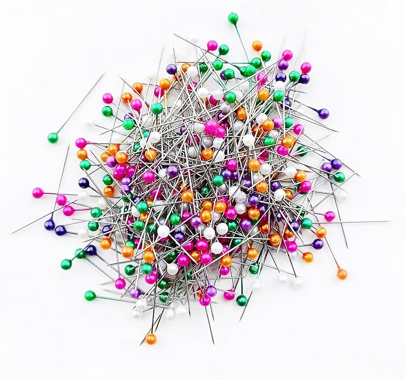 DEEINN Sewing Pins, 350 Pcs, Colored Heads, Plastic, Straight Pins